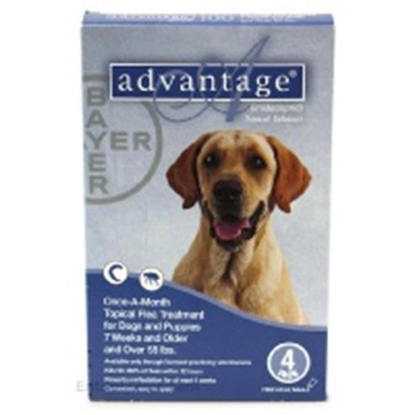 Bayer Bayer ADVANTAGE4-BLUE Advantage 4 Pack Dog 55 Lbs. & Up - Blue ADVANTAGE4-BLUE